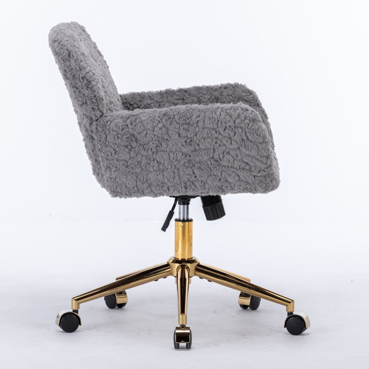 Faux Fur Swivel Vanity Chair