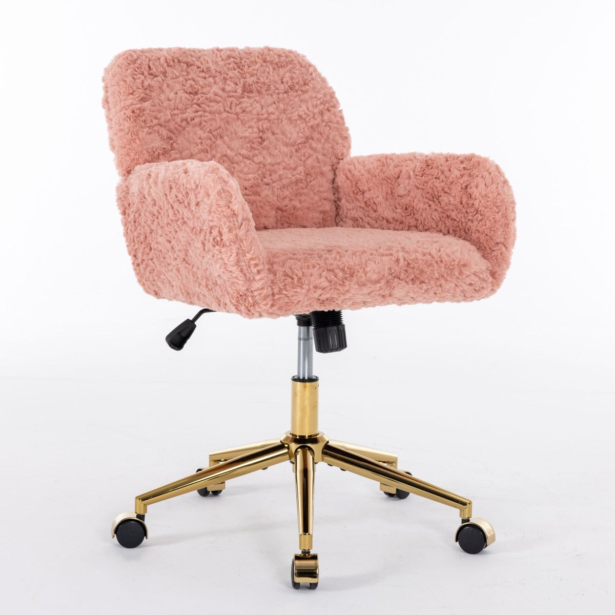 Faux Fur Swivel Vanity Chair