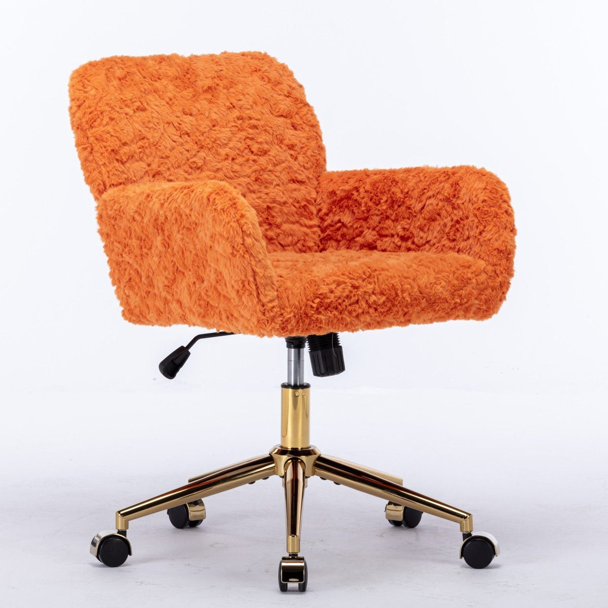 Faux Fur Swivel Vanity Chair