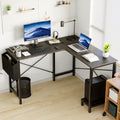 L-Shaped Corner Desk with Storage
