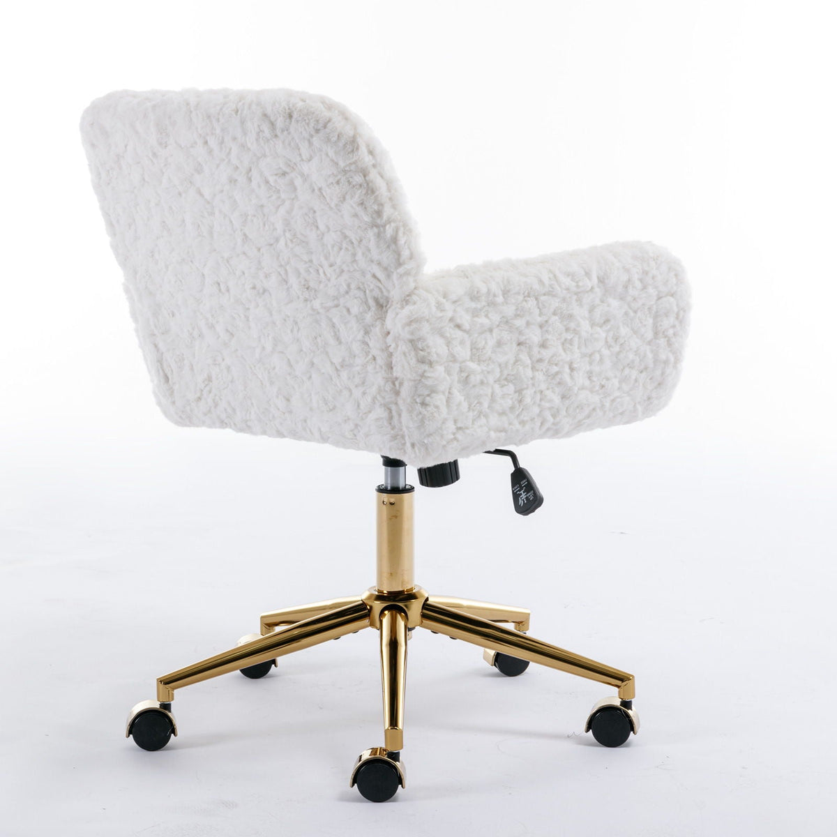 Faux Fur Swivel Vanity Chair