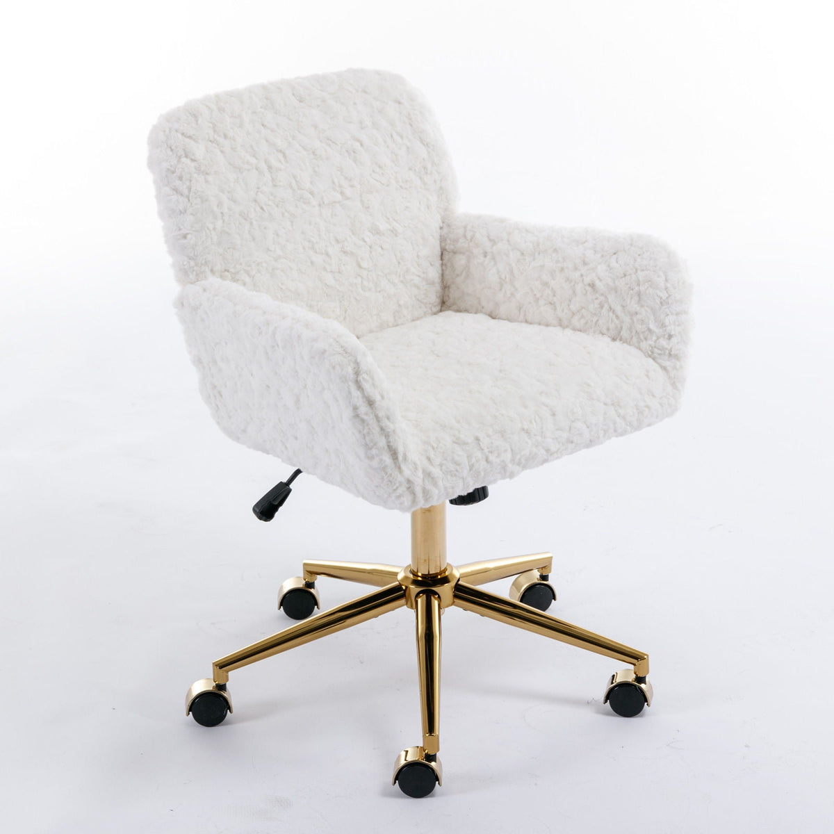 Faux Fur Swivel Vanity Chair