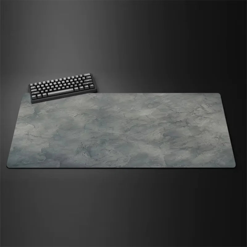 Gray Overlocked Desk Mat