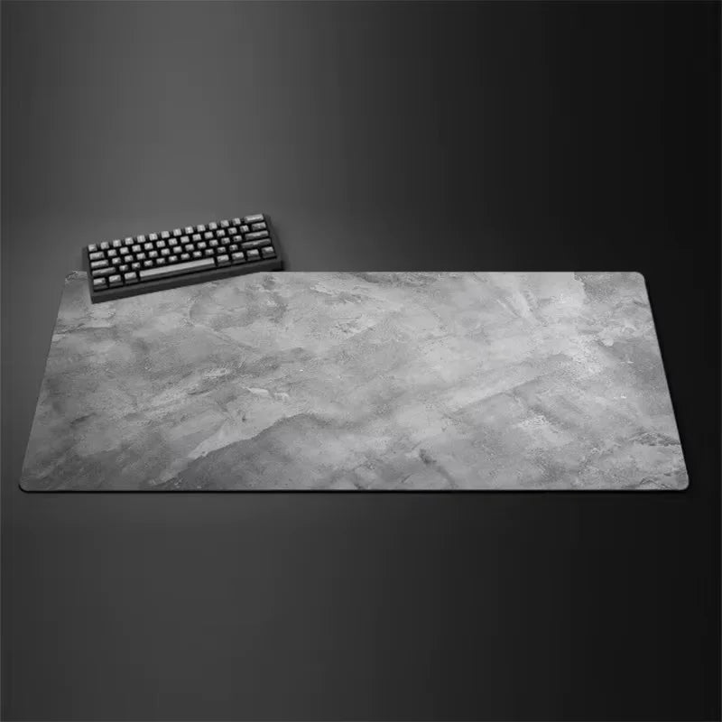 Gray Overlocked Desk Mat