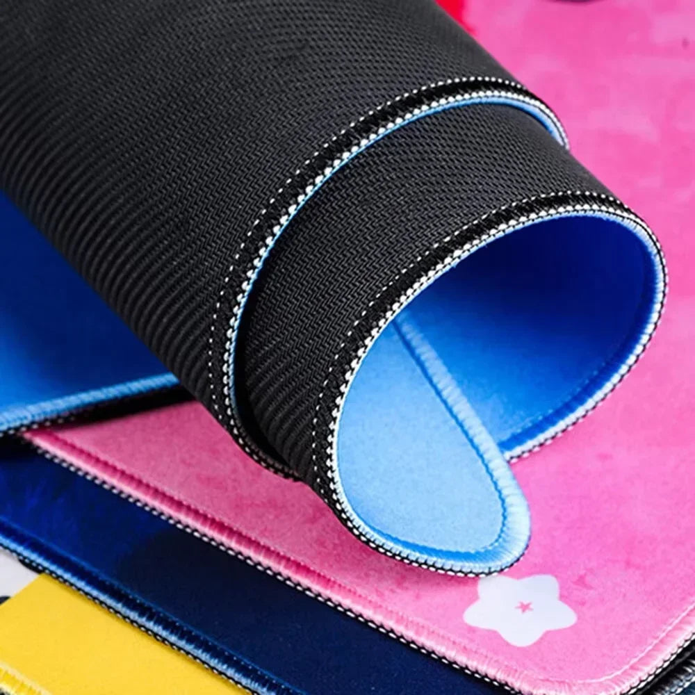 Gray Overlocked Desk Mat