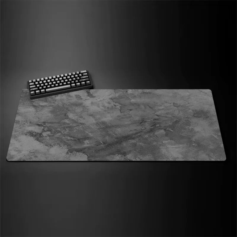 Gray Overlocked Desk Mat