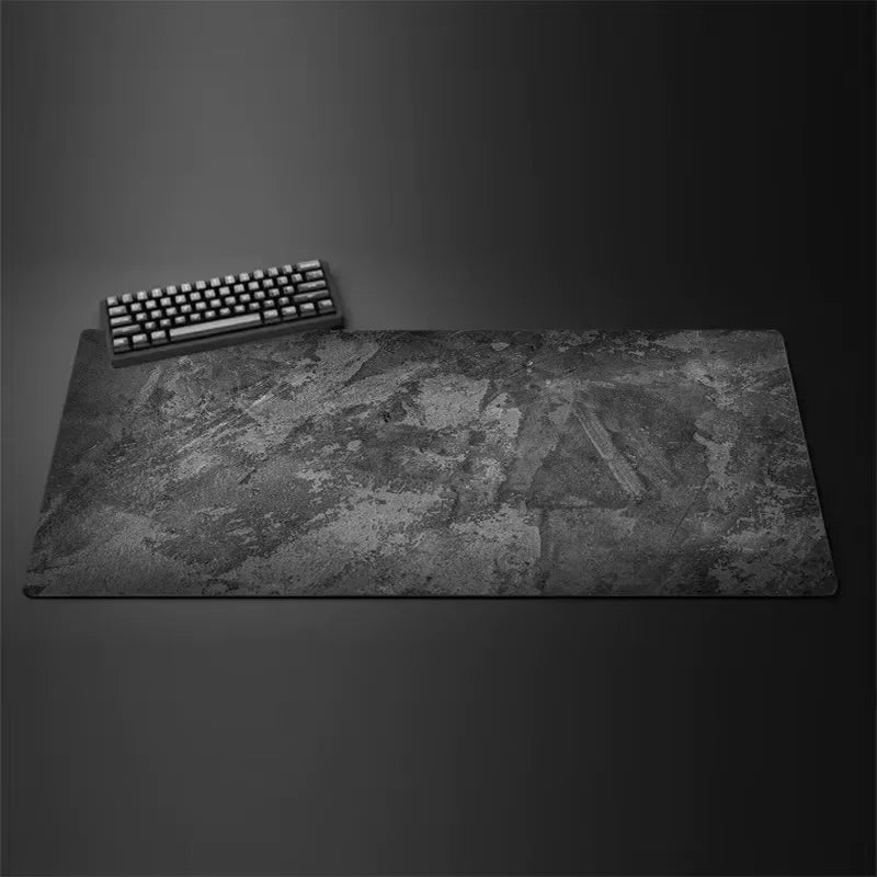 Gray Overlocked Desk Mat