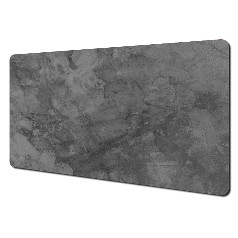 Gray Overlocked Desk Mat
