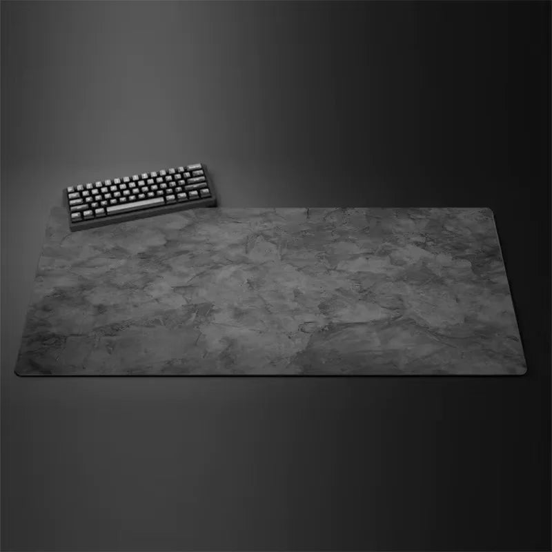Gray Overlocked Desk Mat
