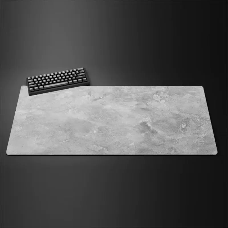 Gray Overlocked Desk Mat