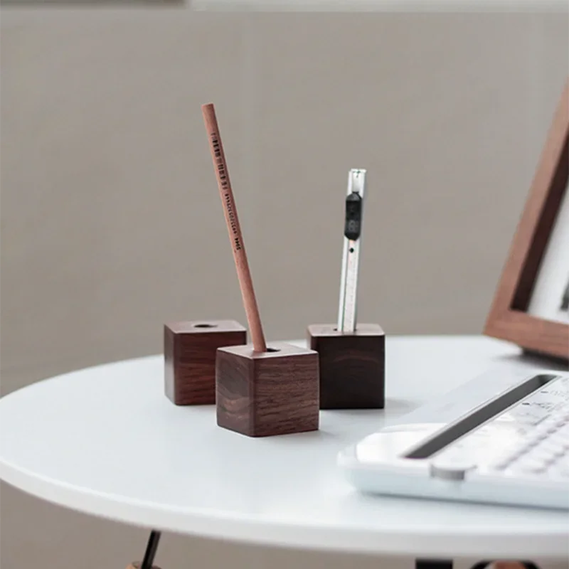 Wooden Pen Holder & Storage Box