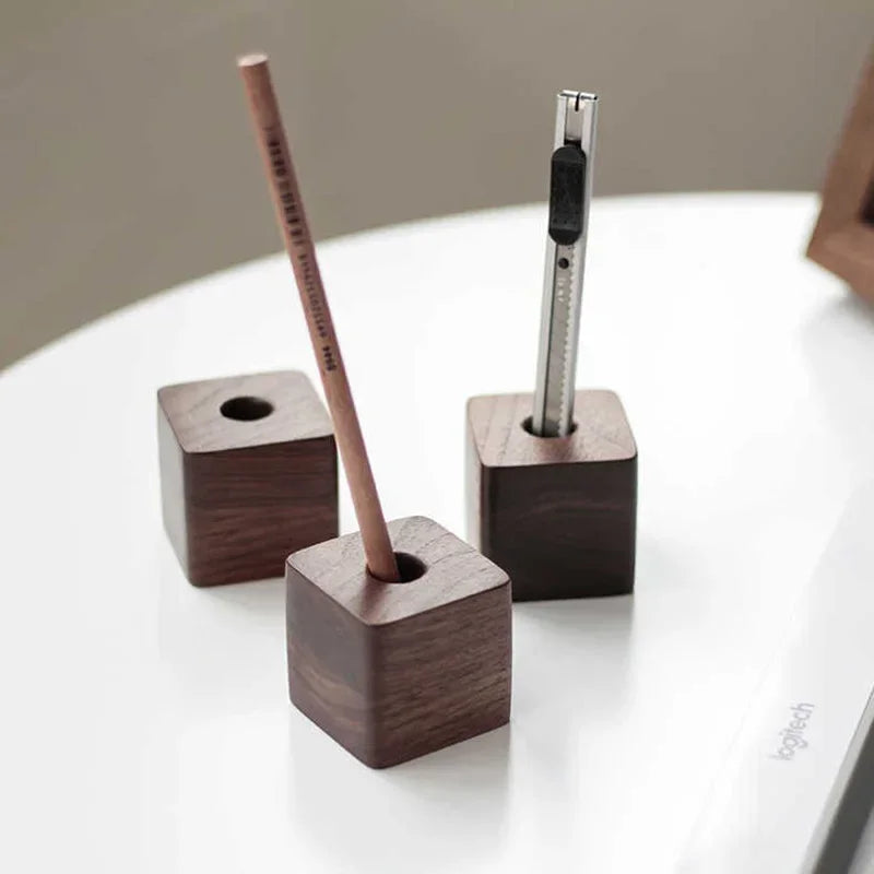 Wooden Pen Holder & Storage Box