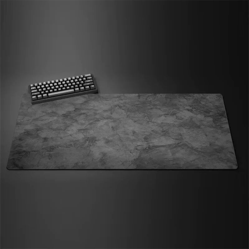 Gray Overlocked Desk Mat