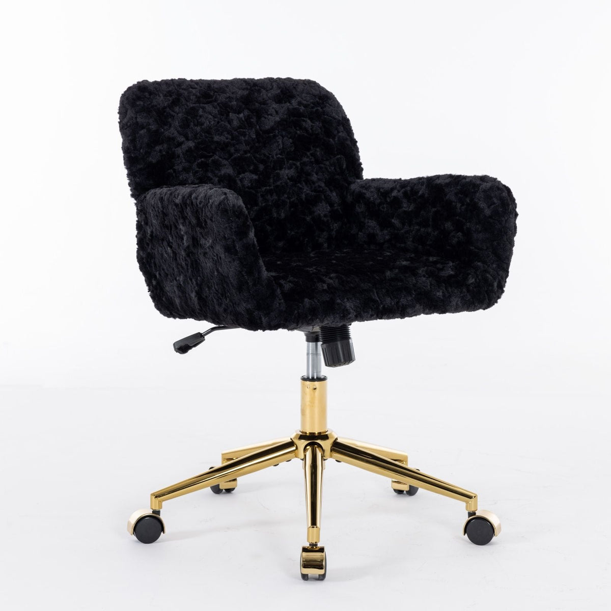 Faux Fur Swivel Vanity Chair