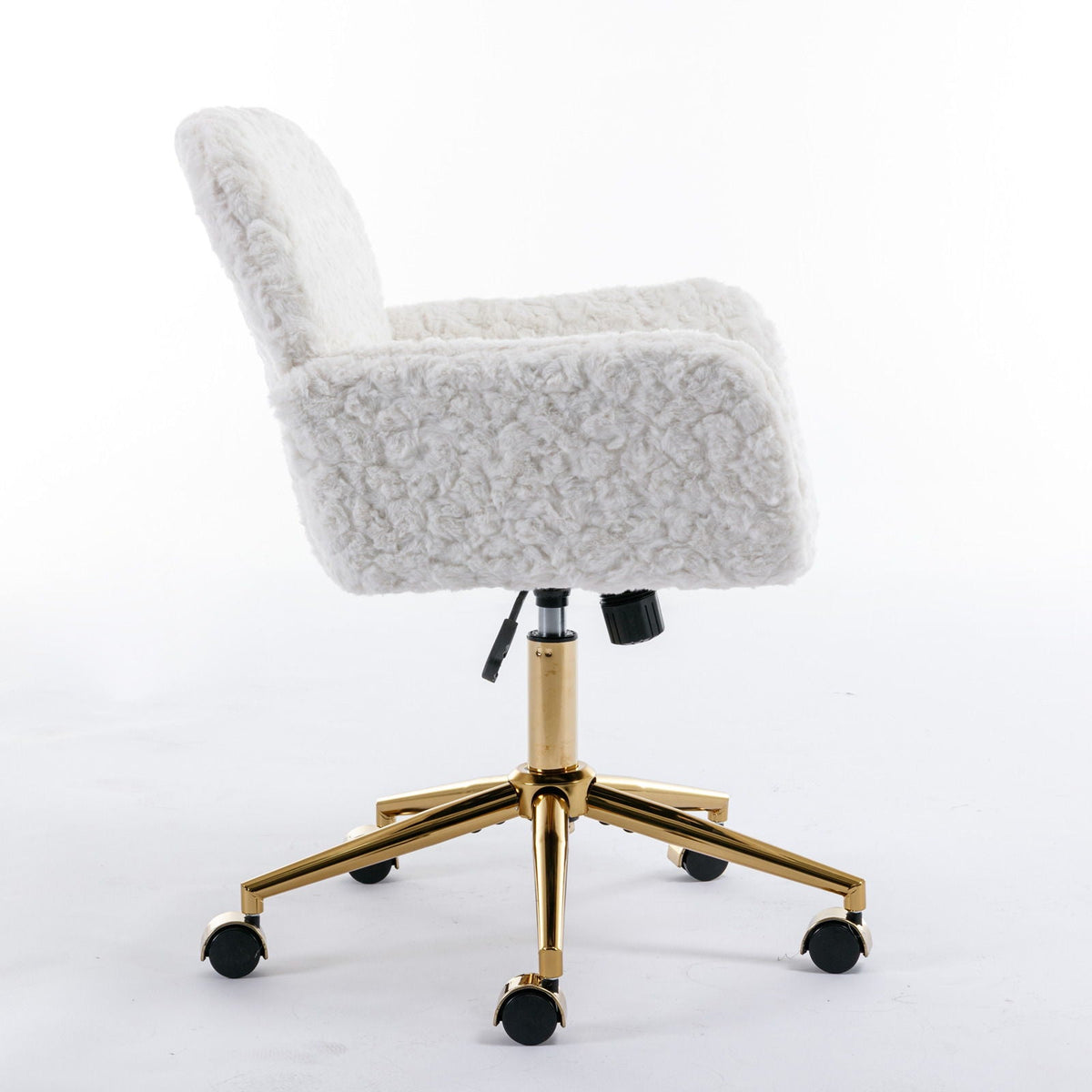 Faux Fur Swivel Vanity Chair