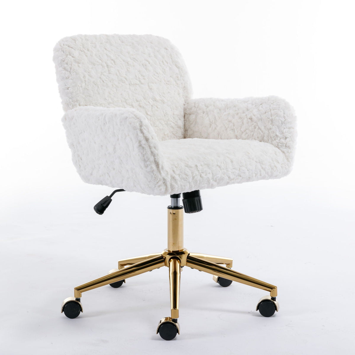 Faux Fur Swivel Vanity Chair