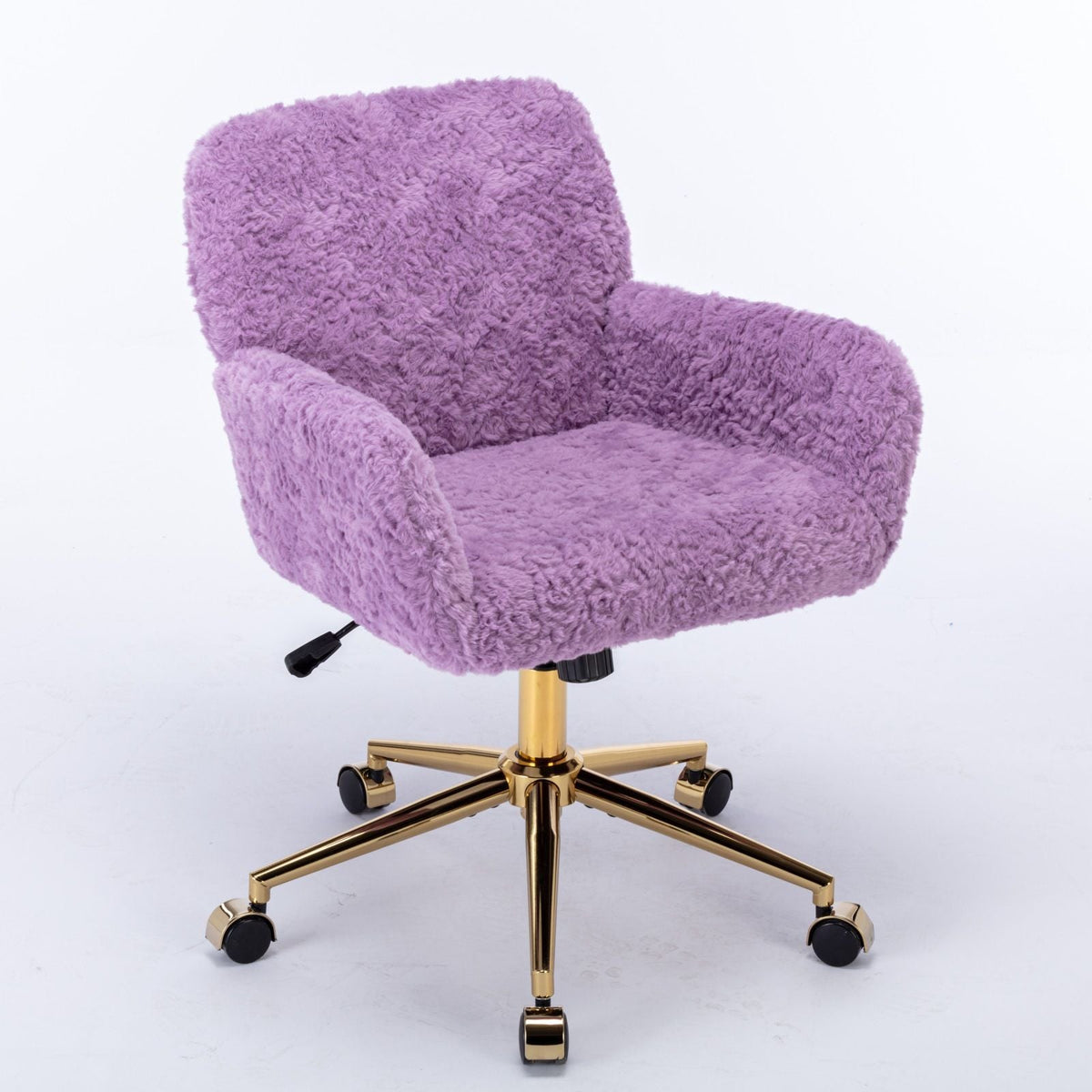 Faux Fur Swivel Vanity Chair