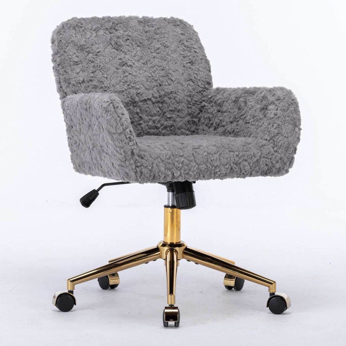 Faux Fur Swivel Vanity Chair